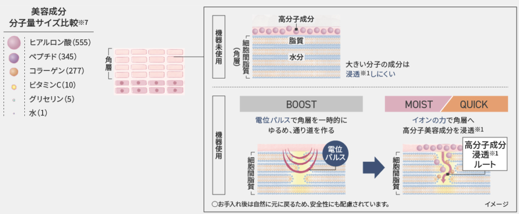 イオンブーストマルチの高分子浸透技術