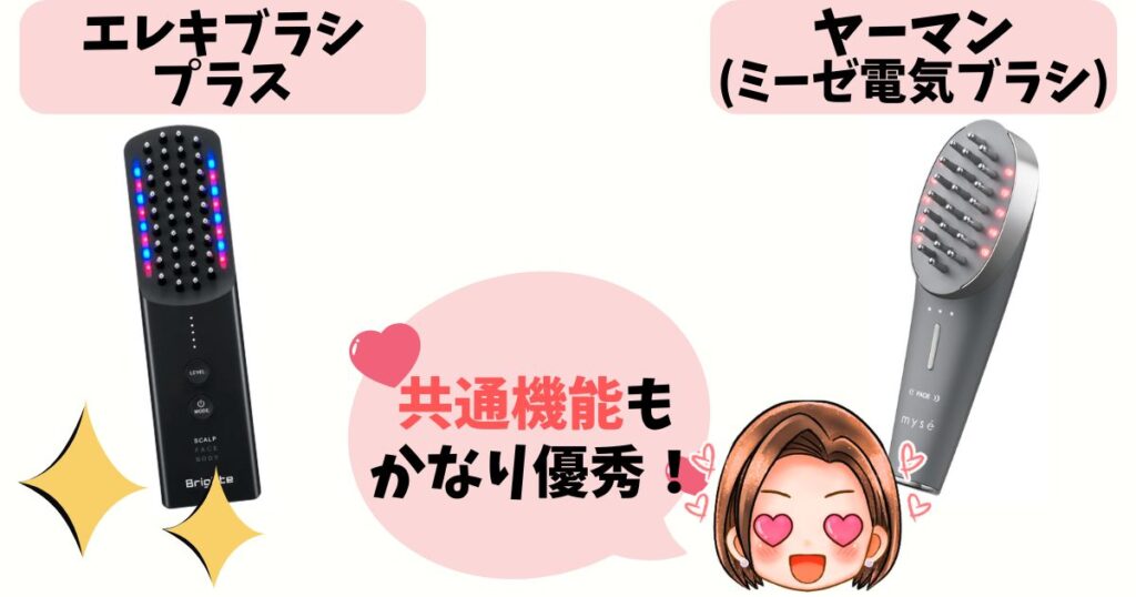 エレキブラシプラスとヤーマン電気ブラシの共通点3個